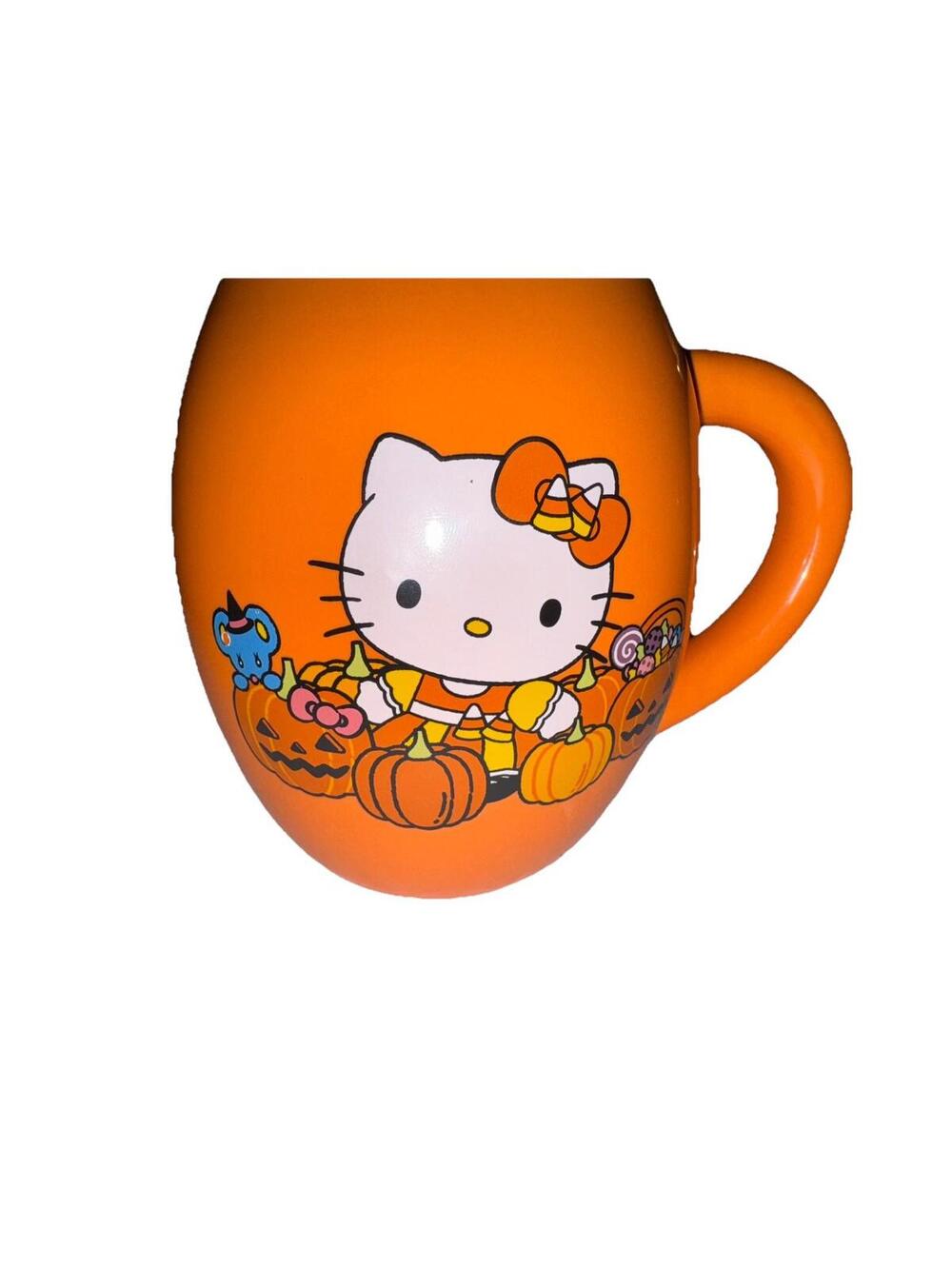Hello Kitty Sanrio Halloween Orange Trick or Treat Pumpkin Ceramic Mug 2023